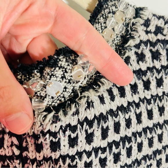 NWT Tory Burch Embellished Fringe Tweed Dress Size Medium Office Career Modest - Picture 11 of 11